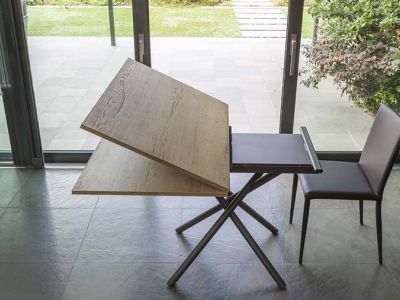 Tavolino trasformabile Lotus Altacom  rovere naturale particolare