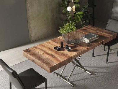 Tavolino trasformabile Calipso Altacom rovere vecchio aperto